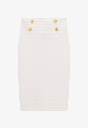 MARCIANO BY GUESS, MARCIANO JACQUARD LOGO MIDIROCK - Pencil skirt - beige