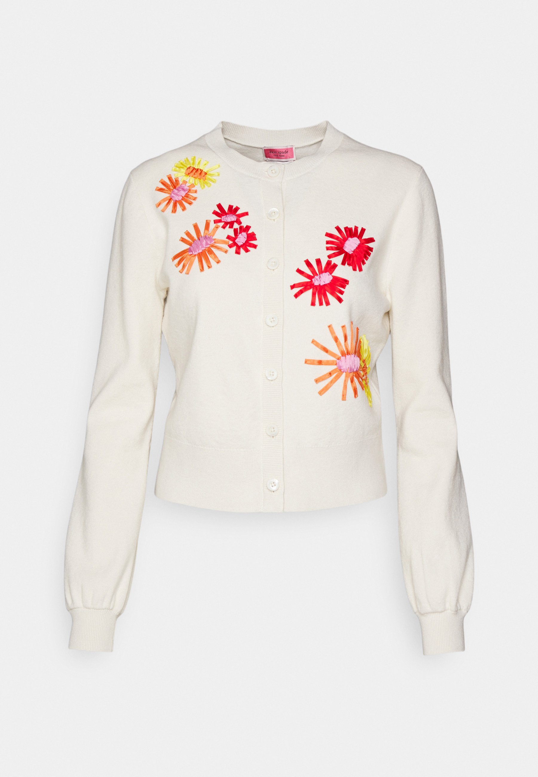 Kate Spade New York Cardigan with Appliqués Womens Cream XS