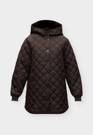 VILA, VITATE L/S HOODED JACKET - NOOS - Vinterfrakke - coffee bean