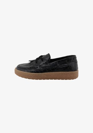 TOM TAILOR, LOAFERS - Boat shoes - black