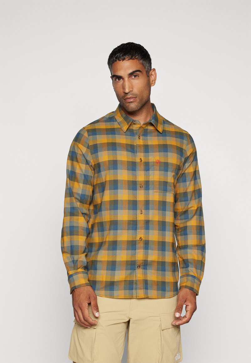 Fjällräven LAPPLAND STRETCH FLANNEL SHIRT M - Košeľa - laurel green/mountain blue