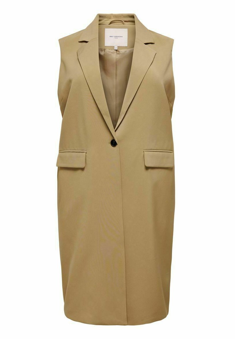 Damen Leichte Jacken | ONLY Carmakoma Weste tigers eye/beige - HB24485 Damen Leichte Jacken | ONLY Carmakoma Weste tigers eye/beige - HB24485