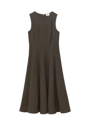 & OTHER STORIES, & OTHER STORIES VERTICAL CUTLINE MIDI DRESS - Robe de jour - dark brown