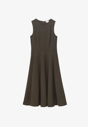 & OTHER STORIES, & OTHER STORIES VERTICAL CUTLINE MIDI DRESS - Robe de jour - dark brown