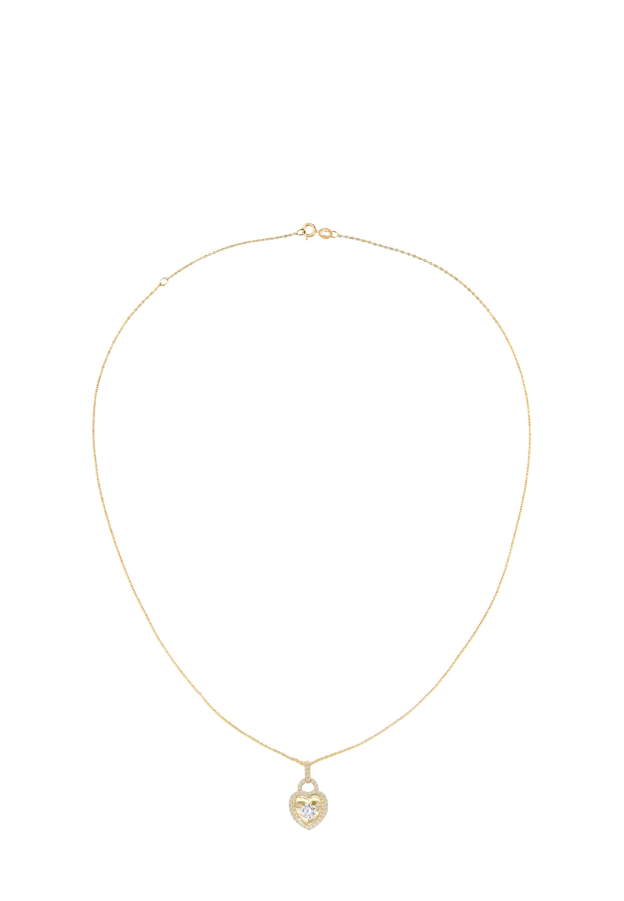 Collier Or Avec Pendentif Topaze Cœur - Bijou Ancien, Occasion