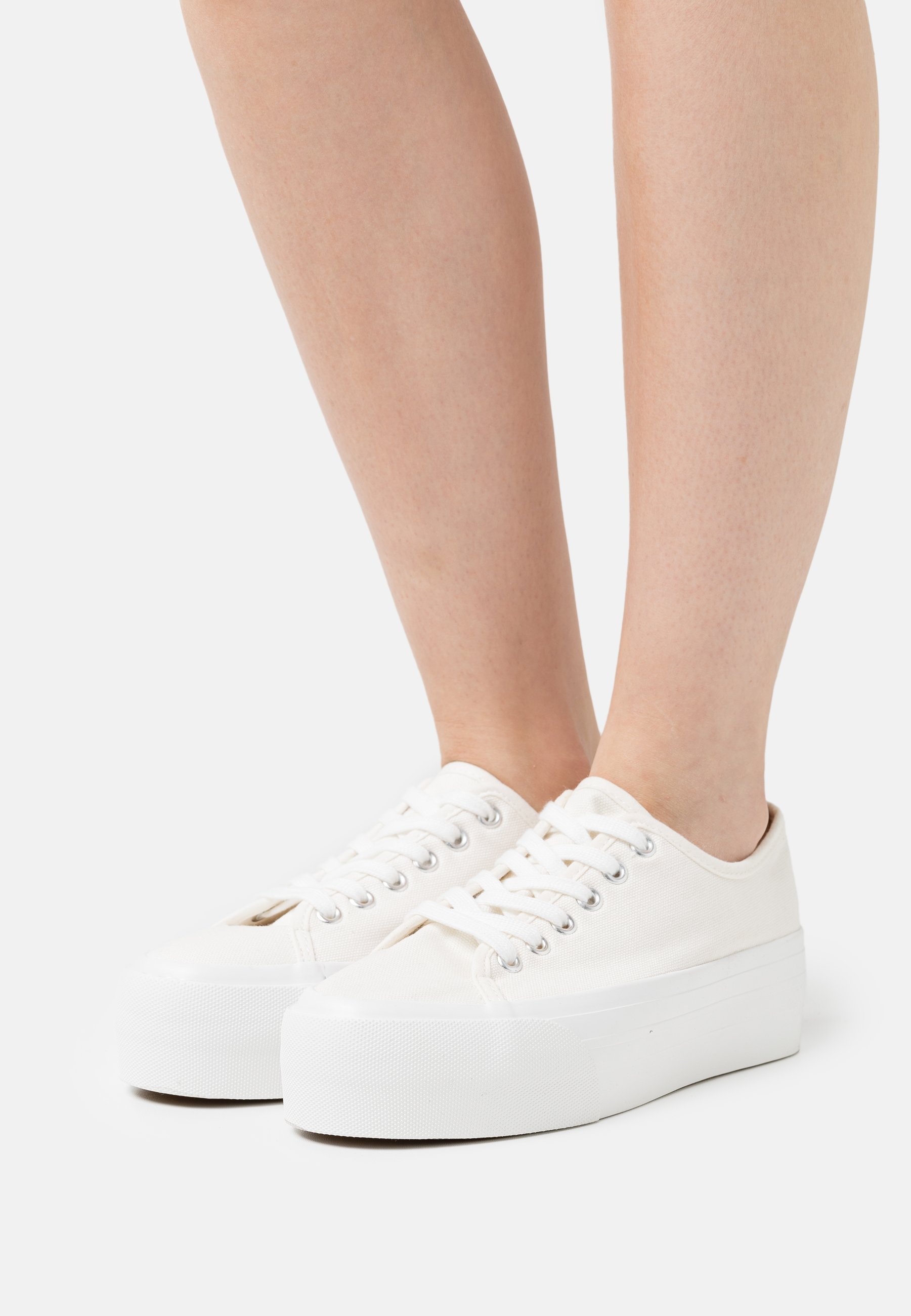 office white platform trainers