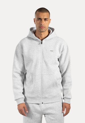 ILYAS - Sudadera con cremallera - grau melange