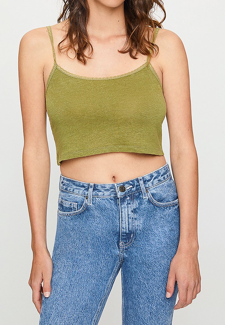 American vintage Top olijfgroen