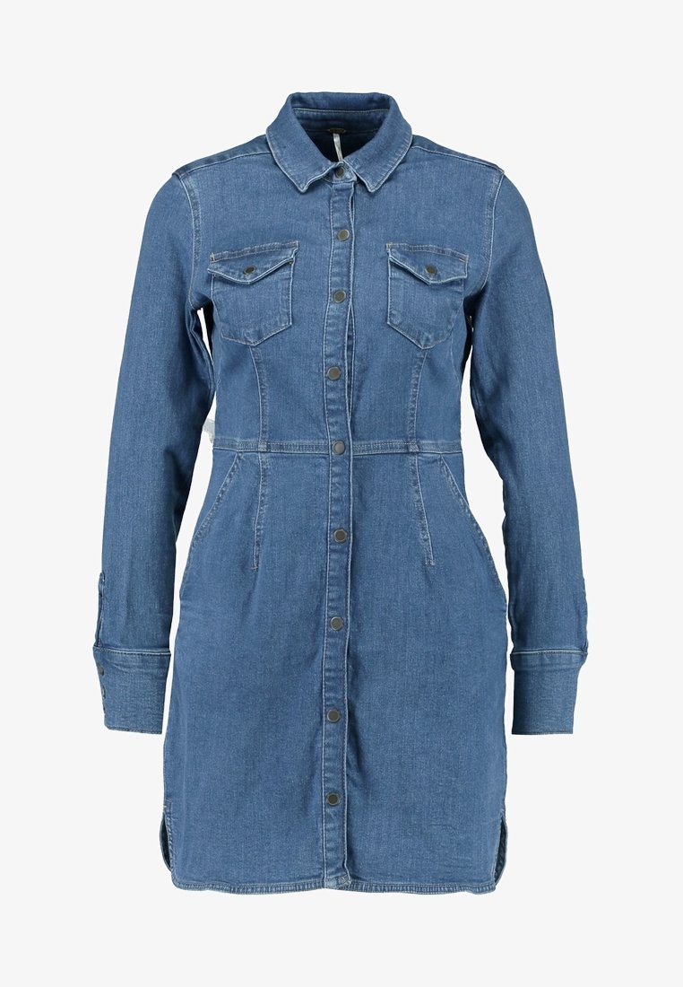 Free People Denim dress - blue - (Pre-owned) - Zalando.ie Free People Denim dress - blue - (Pre-owned) - Zalando.ie