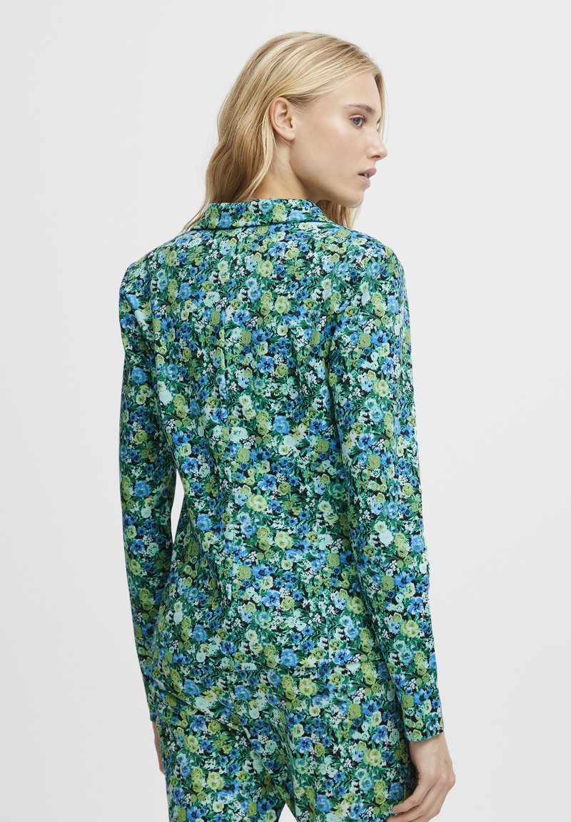 ICHI IHKATE BL - Blazer - blue green multi flower aop/grün 