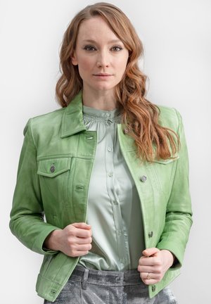 - dusty Lederjacke Maze sea/mint