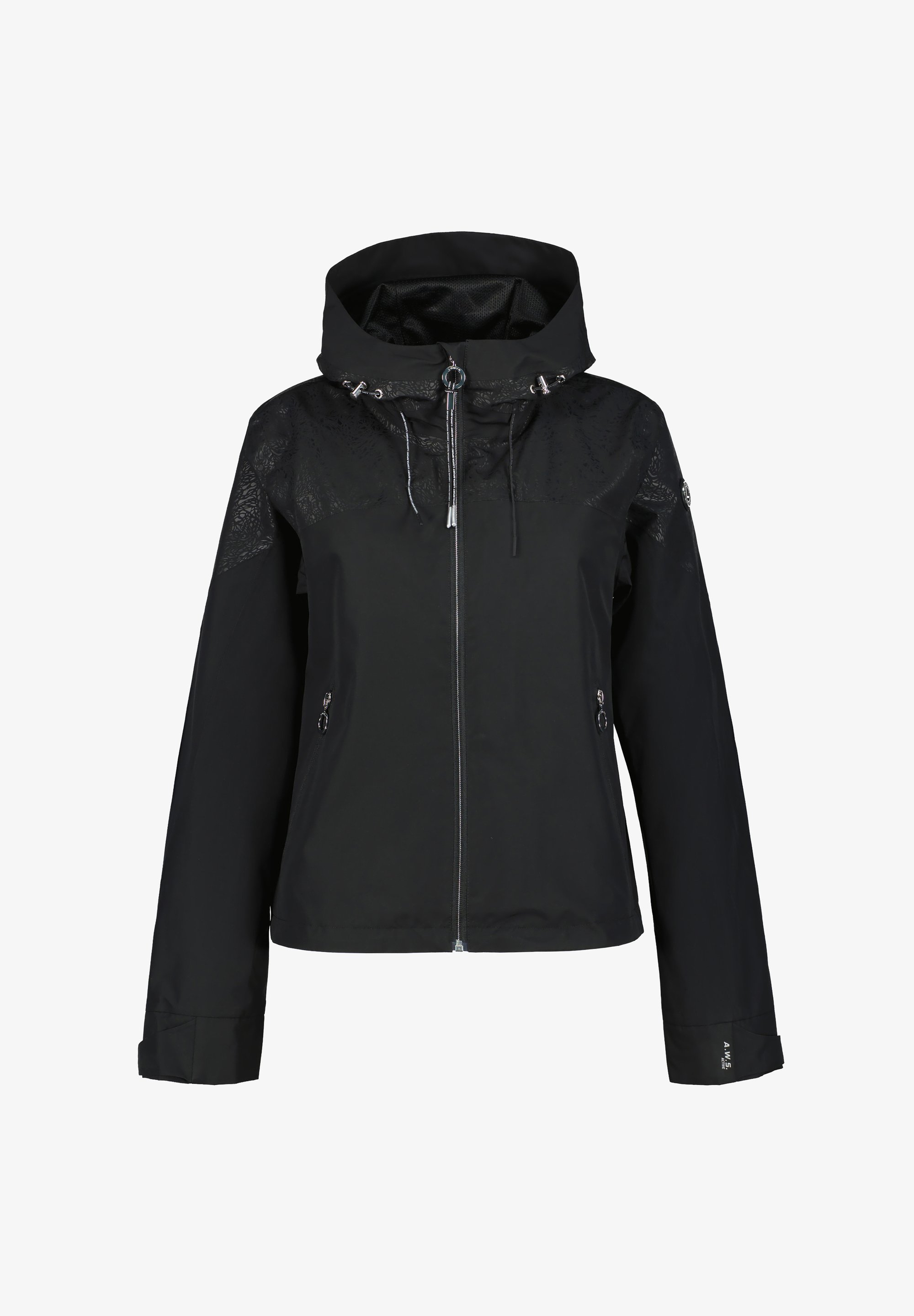 Hood übergangsjacke Schwarz Frauen Jacke Damen Parka Schwarze