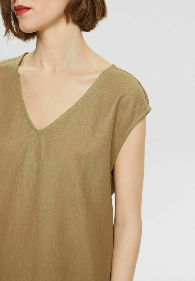 Damen T-Shirts | Esprit Collection TEE T-Shirt basic khaki green/grün-meliert - XK06542 Damen T-Shirts | Esprit Collection TEE T-Shirt basic khaki green/grün-meliert - XK06542