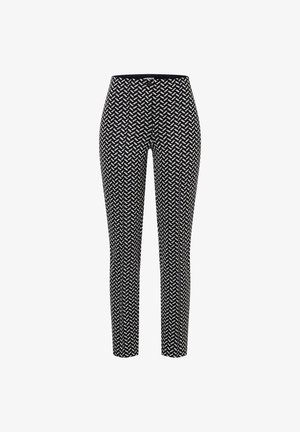 ROS - Trousers - black & white micro geometric