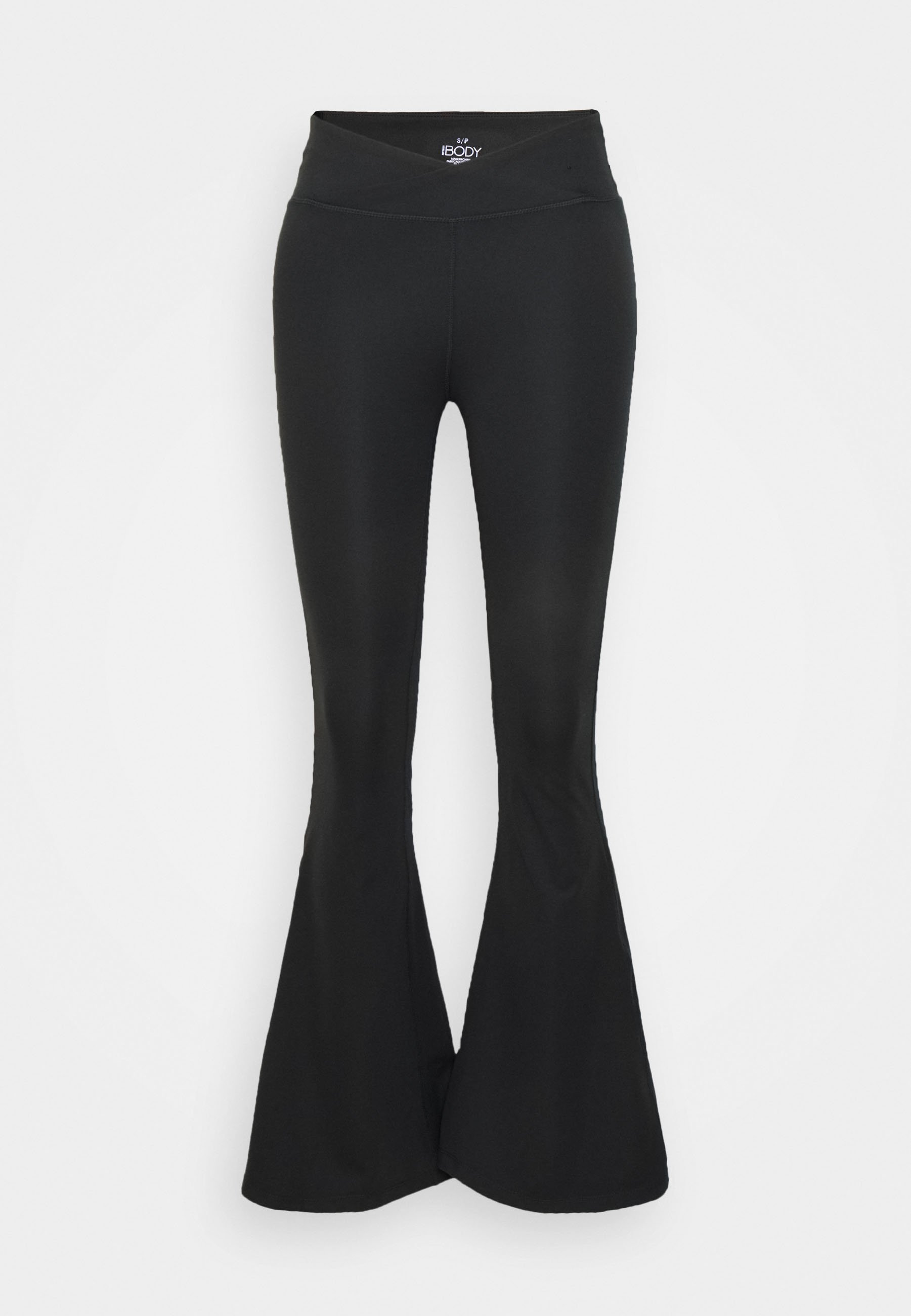 flared black leggings