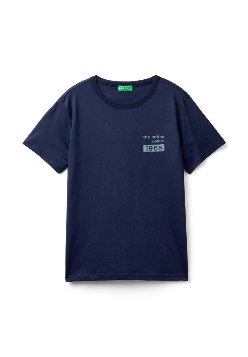 United Colors of Benetton T-shirt print blauw