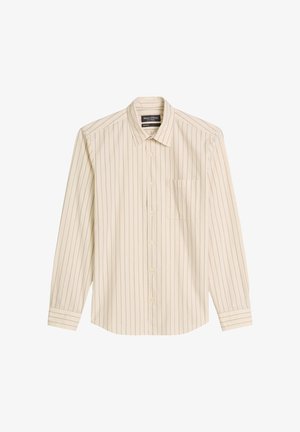 Marc O'Polo, KENT COLLAR, LONG SLEEVE, ONE SMALL CHEST POCKET, ROUND HEM - Camicia - light beige