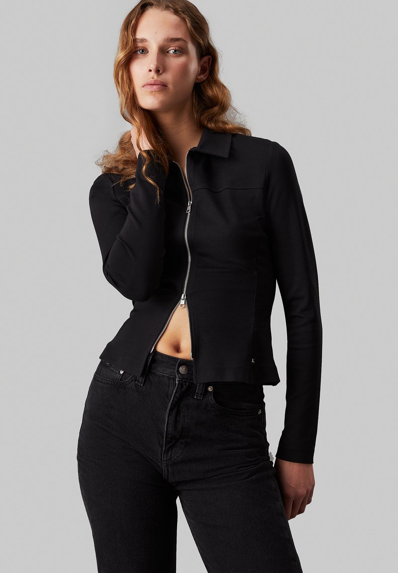 Calvin Klein Jeans ZIPPER LONGSLEEVE MILANO - Jopica - ck black