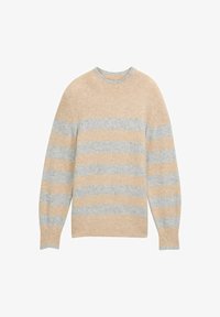 Sélectionné, camel beige stripe