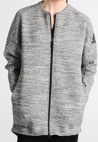 adidas Performance Sudadera con cremallera - mottled grey
