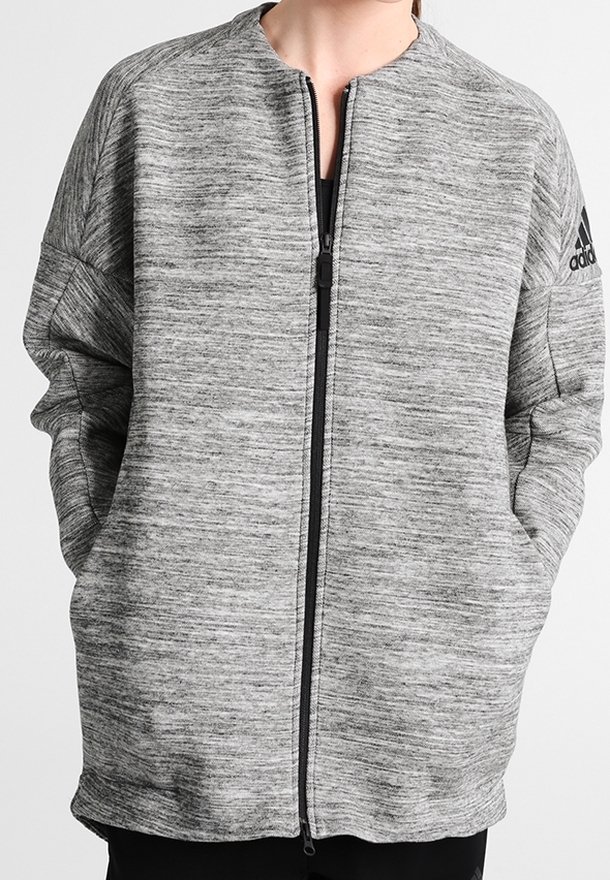 adidas Performance Sudadera con cremallera - mottled grey
