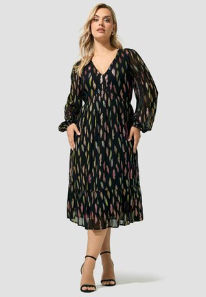 Yours Clothing, PLUS SIZE ANIMAL PRINT DRESSES - Robe de jour - black
