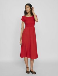 VILA MIDIKLEID KURZARM - Jurk - mars red