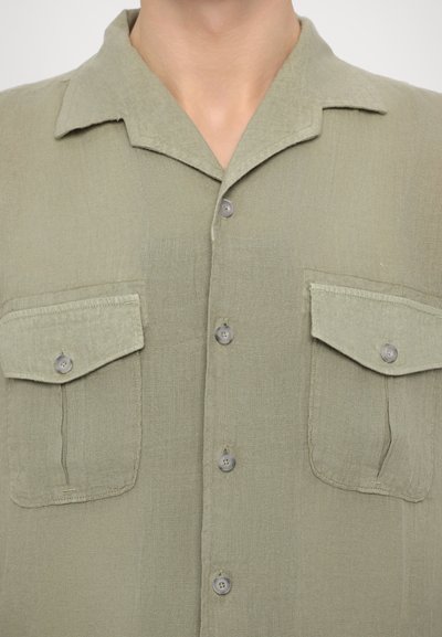 120% Lino LONG SLEEVE REGULAR FIT MEN - Ing - cactus