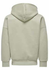 Lichtgroene hoodie met zachte, gestructureerde stof, met een relaxte pasvorm, ribgebreide manchetten en zoom, en een ruime capuchon.