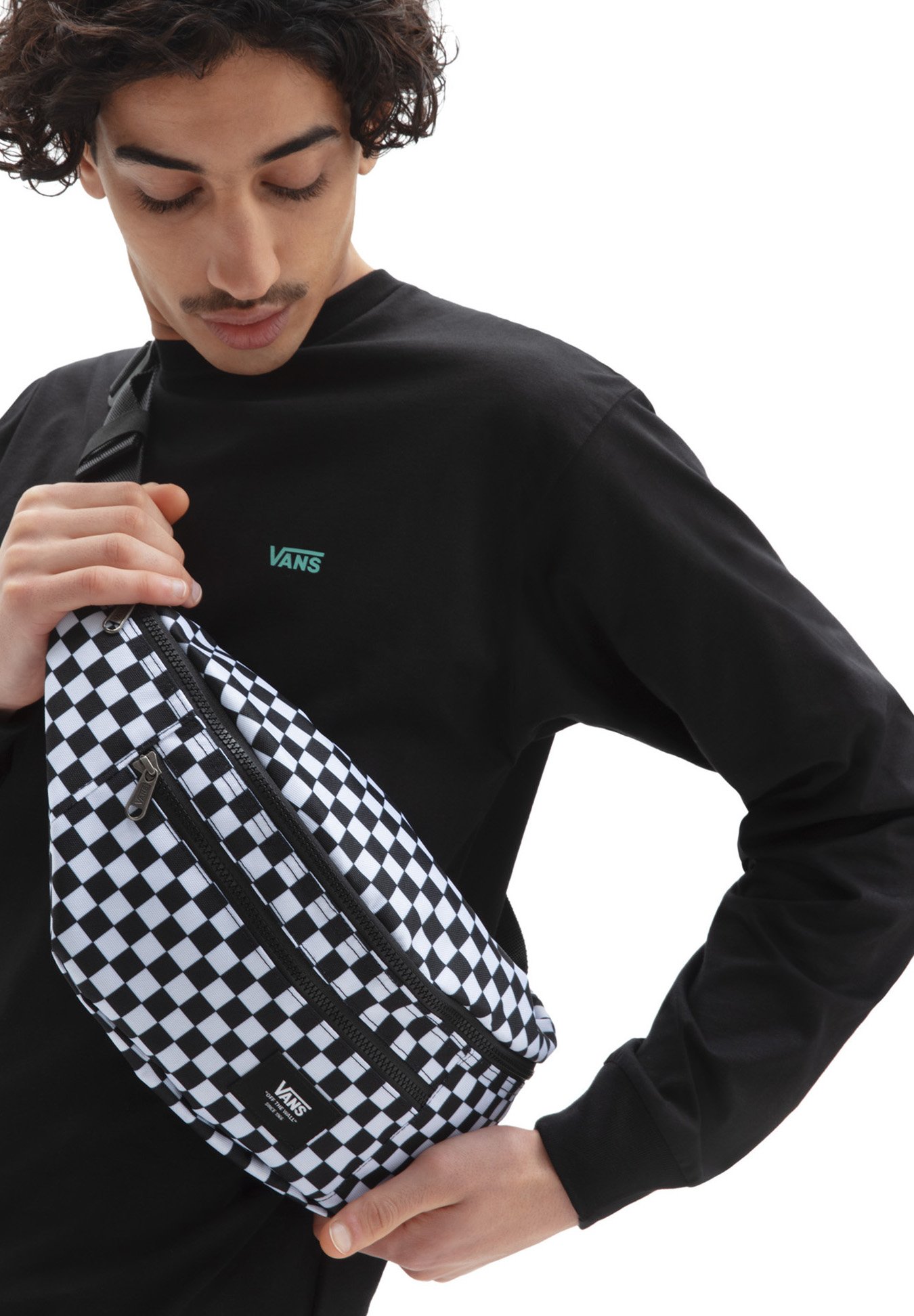 Vans WARD CROSS BODY BAG Bum bag black/white check/black denim