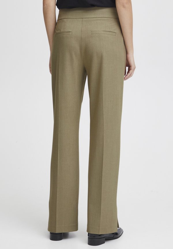BYDANTA - Trousers - aloe melange2