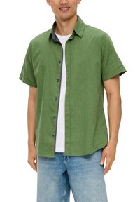 s.Oliver MIT CHAMBRAY DETAILS - Overhemd - bambusgrün