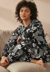 Next REGULAR FIT SET - Pyjama - black & white tiger