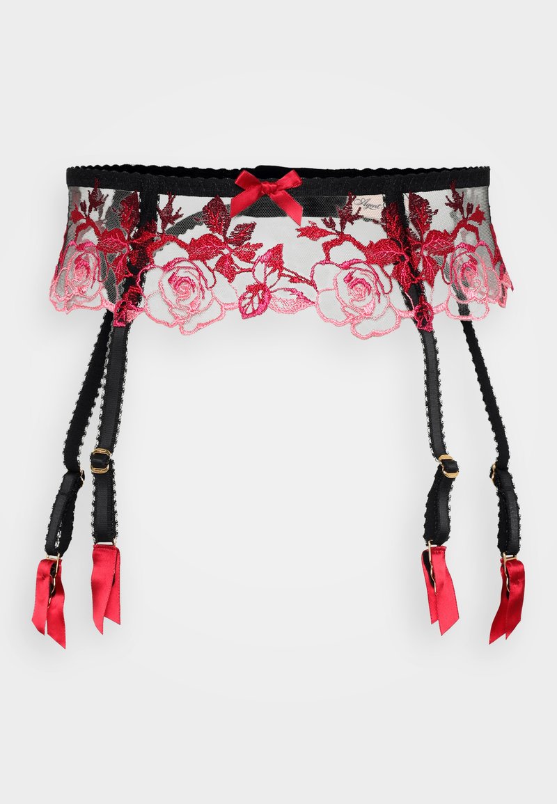 how to hook stockings to garter belt Plus Size High Waist Garter Belt With 6 Metal Clips main image 0