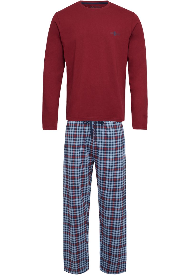 Phil & Co. Berlin 1 PACK SPECIAL SET - Pyjama - weinrot karo