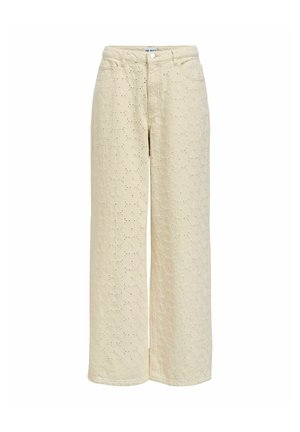 Object, WIDE LEG JEANS EMBROIDERED - Wide Leg - birch