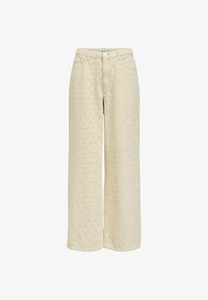 Object, WIDE LEG JEANS EMBROIDERED - Széles szárú - birch