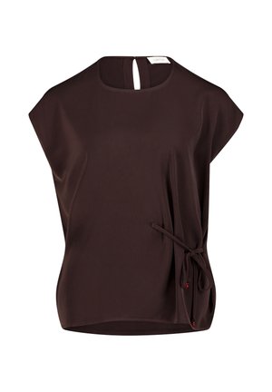 Cartoon, CARTOON KURZARM BLUSENSHIRT - Blouse - dunkelbraun