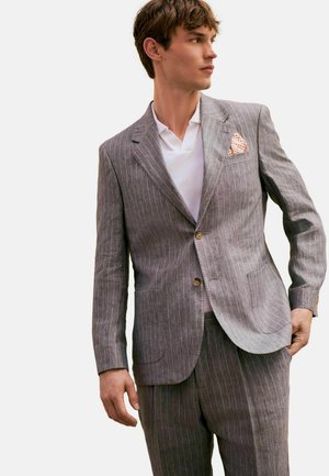 REGULAR FIT - SIGNATURE LEOMASTER ITALIAN STRIPED - Anzugsakko - grey