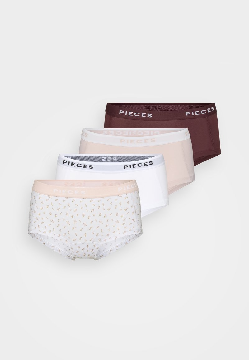 Pieces PCLOGO LADY 4 PACK - Boyshorts - sepia rose/catawba grape/bright ...