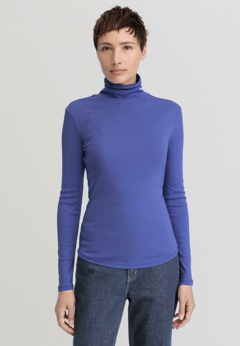 hessnatur Langarmshirt - irisblau