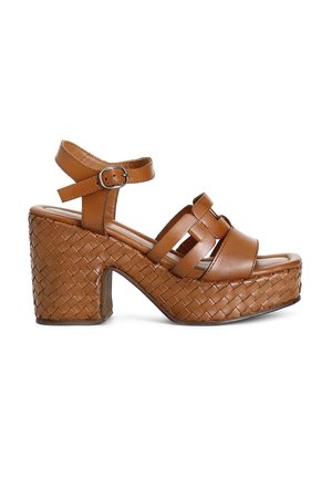 Sandalias de tacón - brown leather
