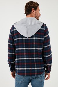 Buratti PLAID PATTERNED DOUBLE POCKET HOODED WINTER - Jachetă subțire - saxe blue
