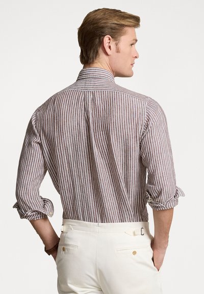 Polo Ralph Lauren LONG SLEEVE SPORT SHIRT - Button down-skjorte - chocolate mousse/white