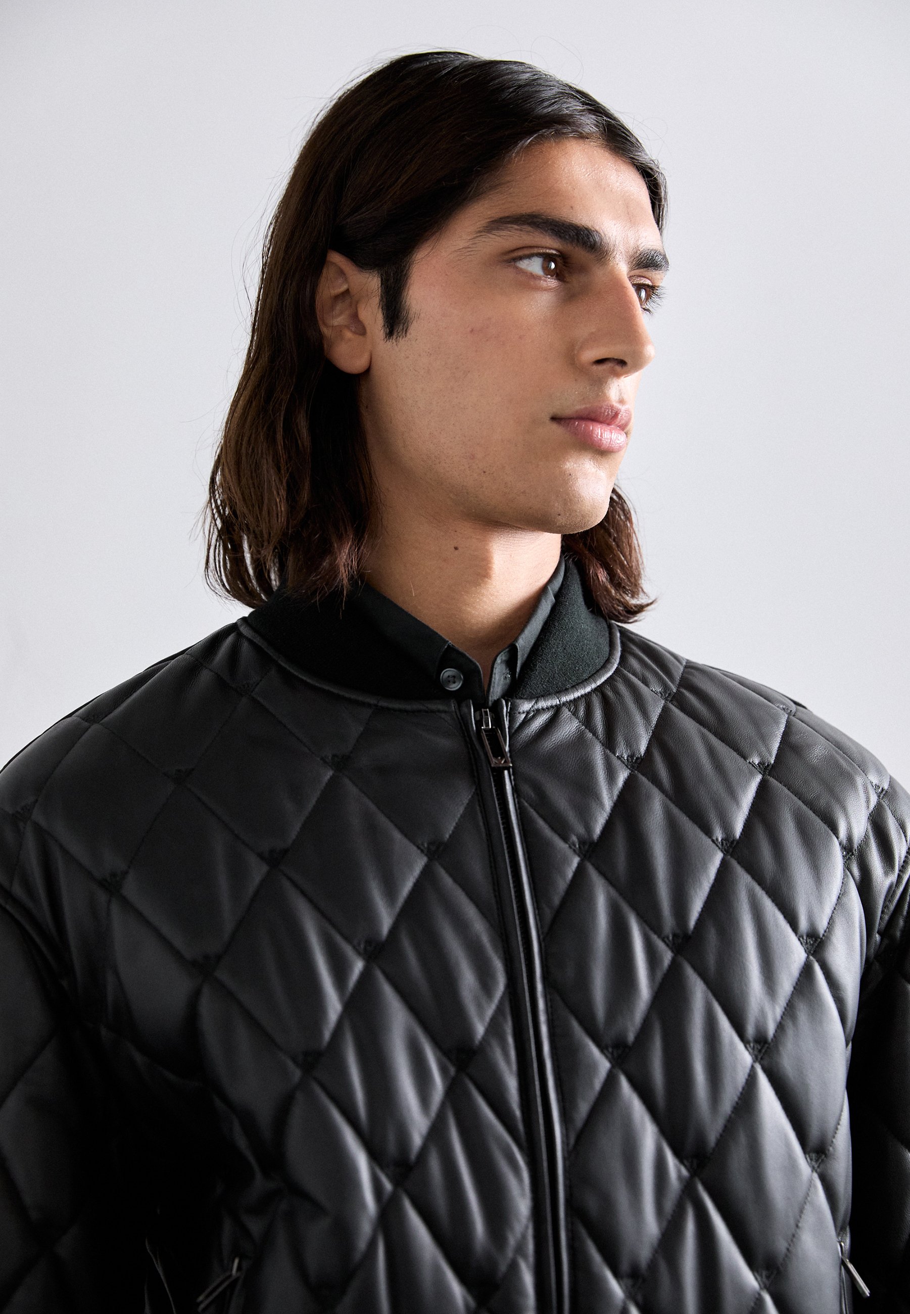 ジャケット・アウター EMPORIO ARMANI 25SS BLOUSON JACKET Emporio Armani BLOUSON JACKET - Leather jacket - dark navy