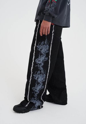 DRAGON RAW SEAM - Straight leg jeans - black