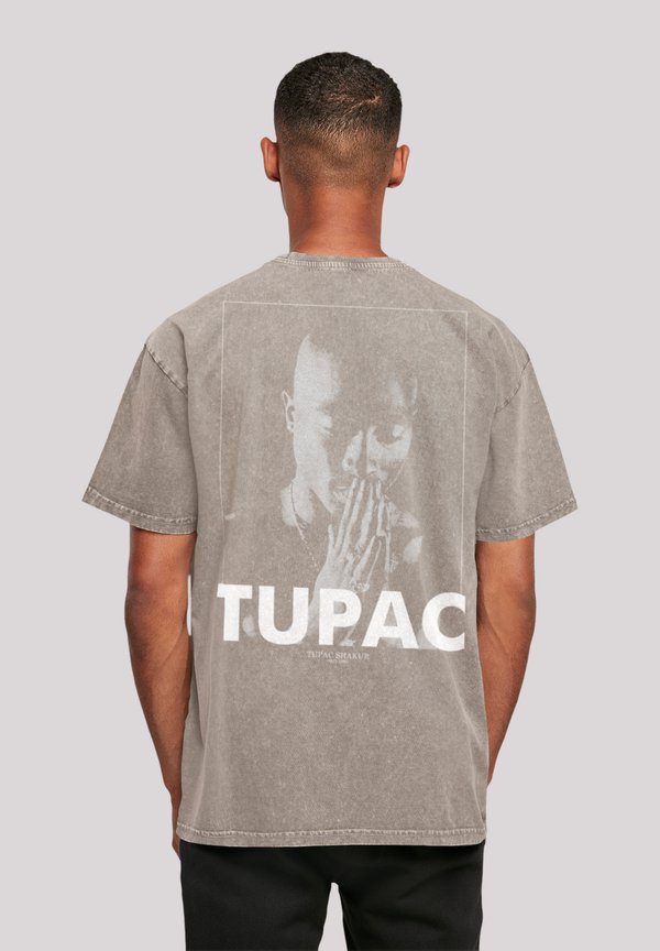 TUPAC SHAKUR PRAYING - T-Shirt print - asphalt