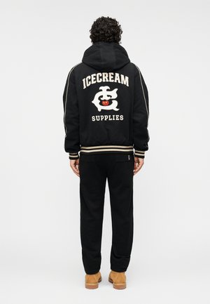 HOODED WORK JACKET - Jachetă subțire - washed black