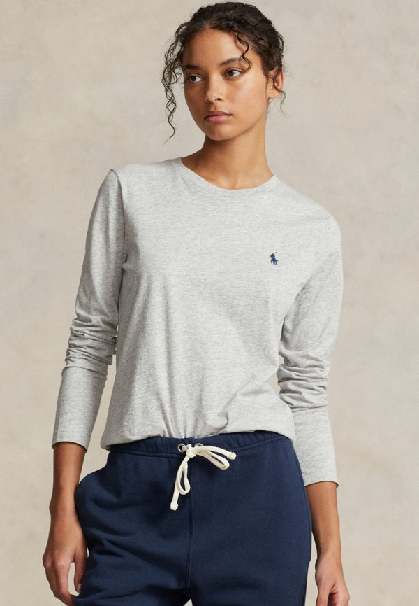 LONG SLEEVE JERSEY CREWNECK TEE - Long sleeved top - cobblestone heather2