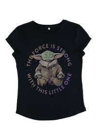 Star Wars STAR WARS: THE MANDALORIAN GROGU FORCE - Triko s potiskem - navy blue